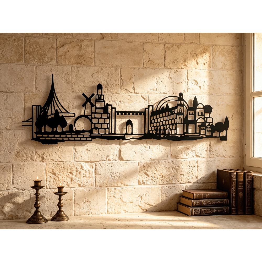 Wall Art - CIFBUY Metal Wall Art Jerusalem Skyline