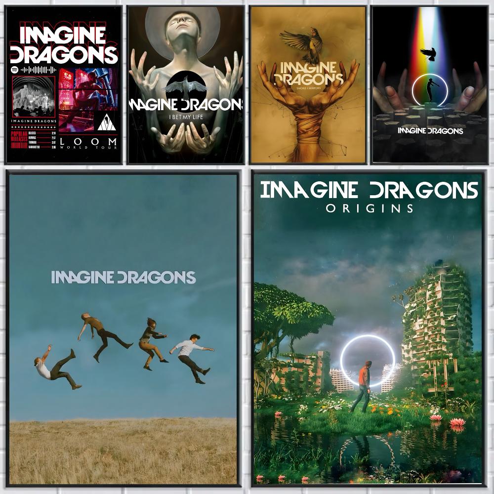 Wall Sticker - I-Imagine Dragons Poster HD Self-adhesive Waterproof