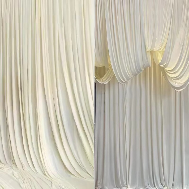 White  Coffee Milk Silk Stretc - Curtain Curtain review and price
