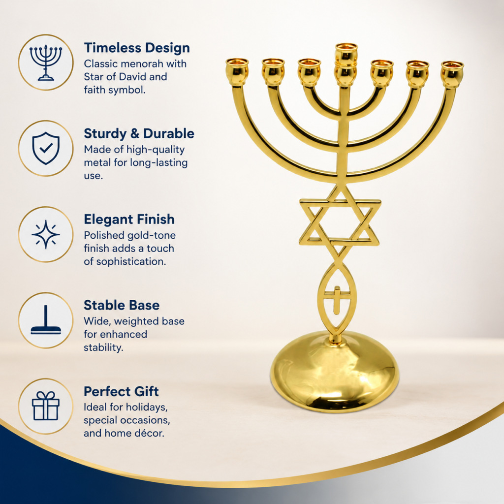 Hanukkah Seven-Headed Candle H - Candle Holder Decor review and price