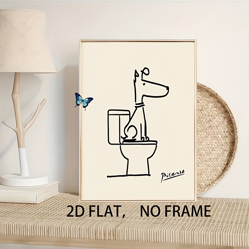 Modern,Retro Fun Dog Toilet Pi - Interior Design Living Room review and price