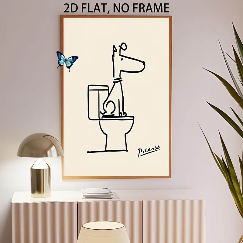 Modern,Retro Fun Dog Toilet Pi - Interior Design Living Room review and price