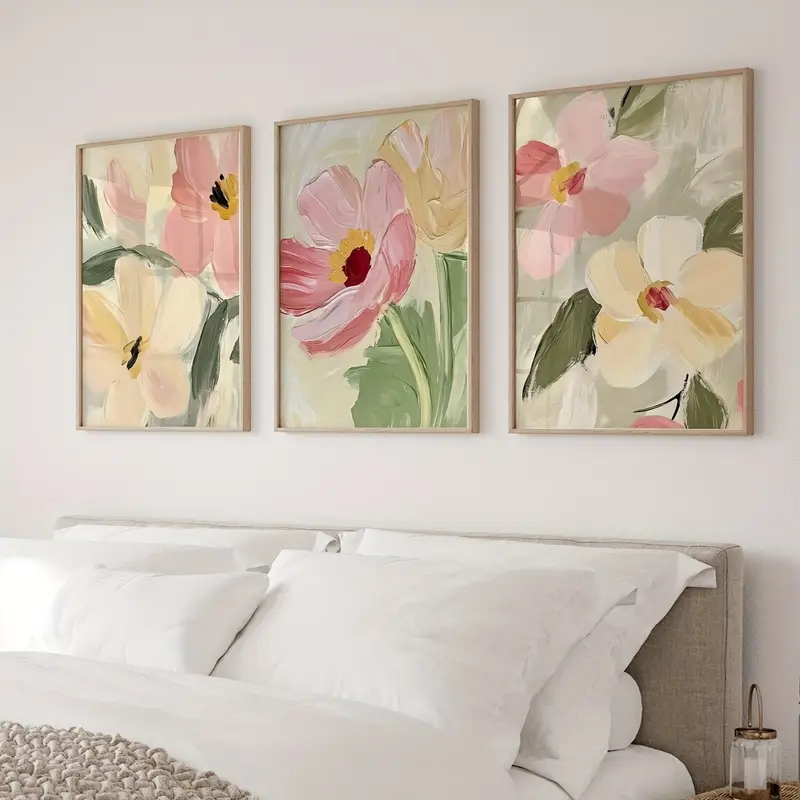 3pcs/Set Pastel Floral Canvas  - Abstract Canvas Set review and price