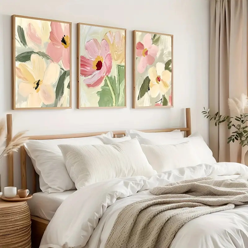 3pcs/Set Pastel Floral Canvas  - Abstract Canvas Set review and price