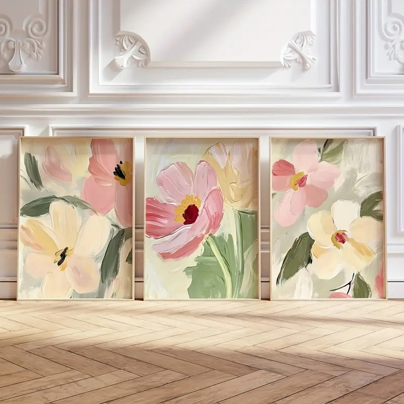 3pcs/Set Pastel Floral Canvas  - Abstract Canvas Set review and price