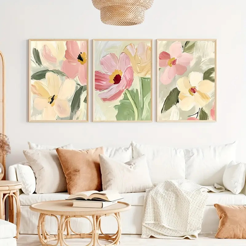 3pcs/Set Pastel Floral Canvas  - Abstract Canvas Set review and price