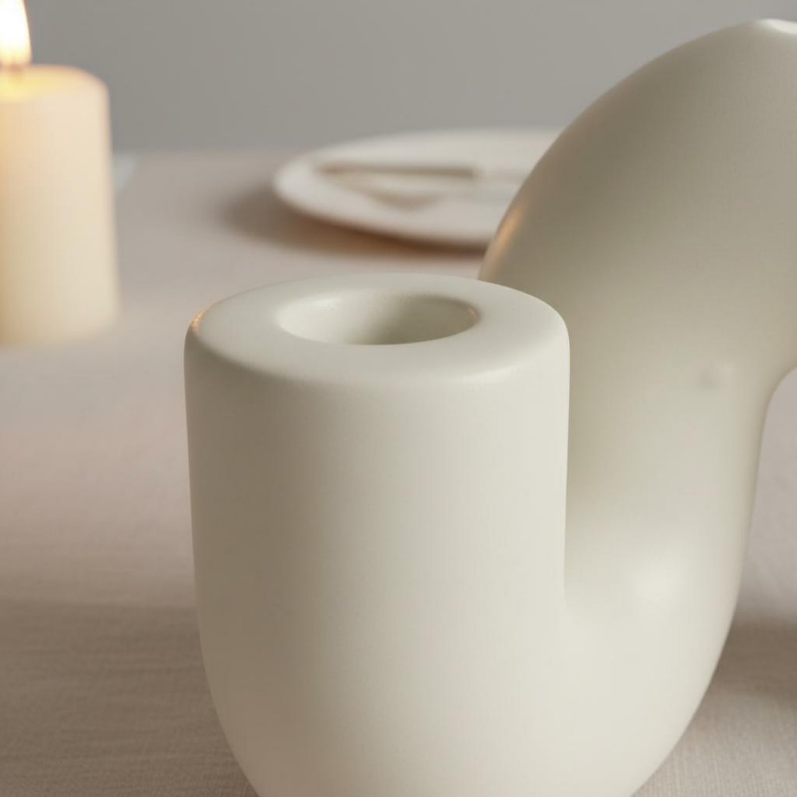 Wavy Ceramic Candle Holder Min - Candle Holder Decor review and price