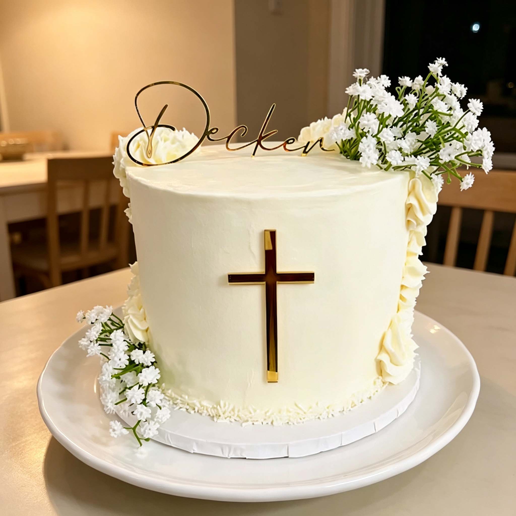 Personalized Cross & Name Cake - Decorative Mirror review and price