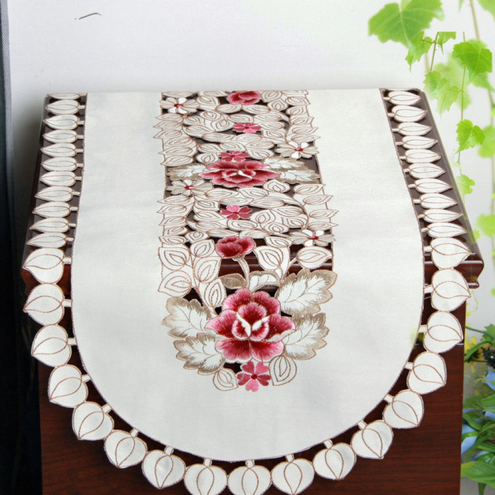 Elegant Floral Embroidered Tab - Table Runner review and price