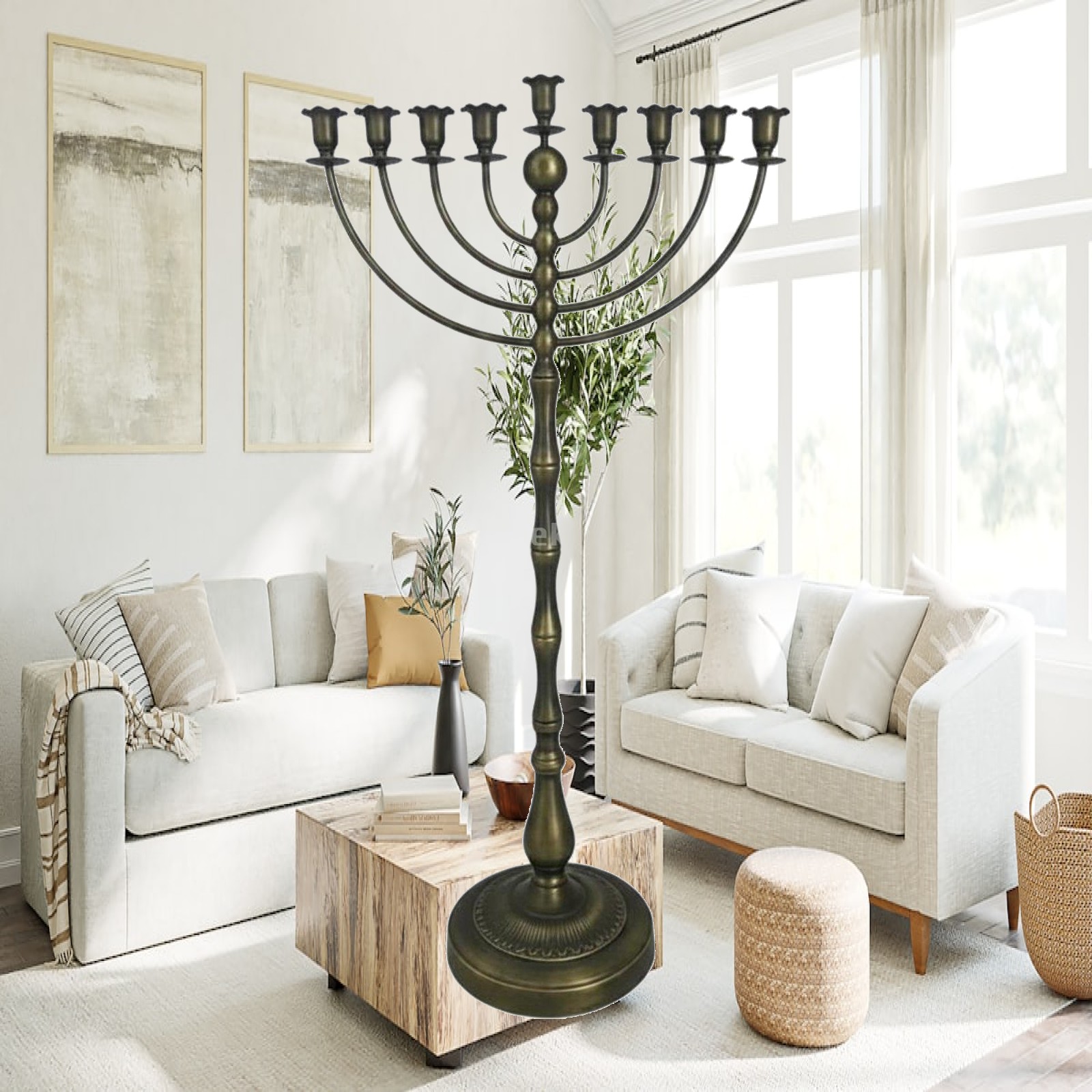 Tall Bronze Candelabra Floor S - Candle Holder Decor review and price