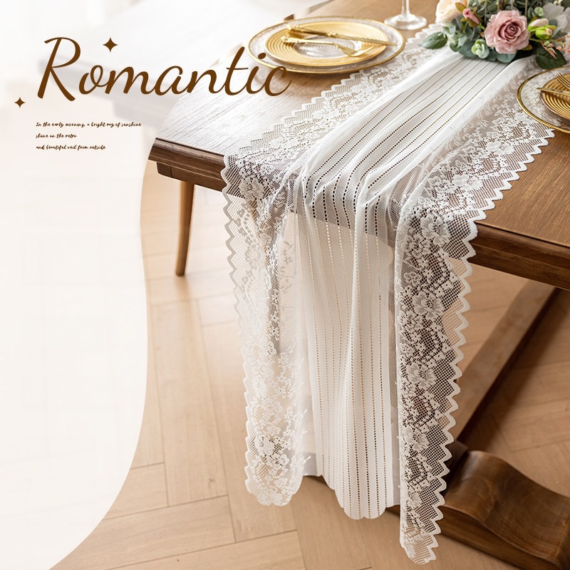 Vintage Hollow Floral Lace Tab - Table Runner review and price