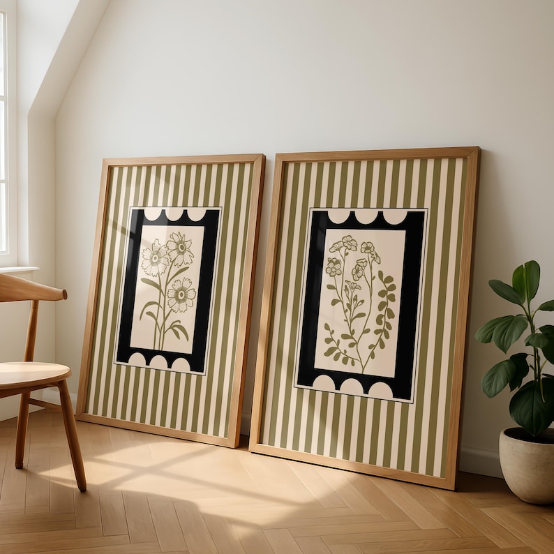 2pcs/set Bohemian Style Plant  - Abstract Canvas Set review and price